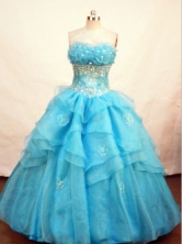 Beautiful Ball gown Strapless Floor-length Quinceanera Dresses Appliques with Beading Style FA-Z-0072 