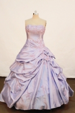 Beautiful Ball gown StraplessFloor-length Quinceanera Dresses Appliques with Beading Style FA-Z-0077 