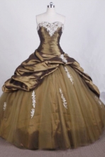 Elegant Ball gown Sweetheart Floor-length Quinceanera Dresses Appliques Style FA-Z-0054