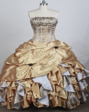 Exclusive Ball gown Strapless Chapel Train Quinceanera Dresses Style FA-W-r52
