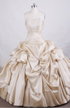 Luxurious Ball gown Sweetheart Floor-length Quinceanera Dresses Appliques with Beading Style FA-Z-0057