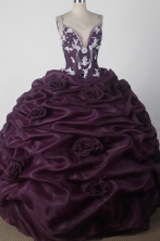Modest Ball Gown Straps Floor-length Brown Quincenera Dresses TD260033