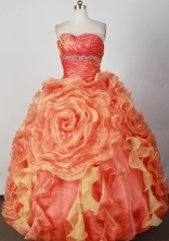 Perfect Ball Gown Strapless Floor-length Quinceanera Dress LJ2660