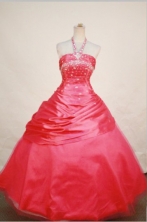 Pretty Ball gown Halter top Floor-length Quinceanera Dresses  Beading Style FA-Z-0062
