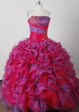 Sweet Ball Gown Strapless Floor-length Quinceanera Dress LJ2614