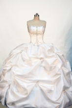  Discount Ball gown Strapless Floor-length Taffeta White Quinceanera Dresses Style FA-W-132