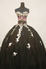 Brand New Ball Gown Sweetheart Neck Floor-Length Brown Appliques and Beading Quinceanera Dresses Style FA-S-146
