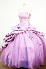 Elegant Ball Gown Strapless Floor-length Quinceanera Dresses Appliques Style FA-Z-0301