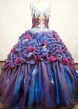 Exquisite Ball Gown Strap Floor-length Organza Quinceanera Dresses Style FA-C-012