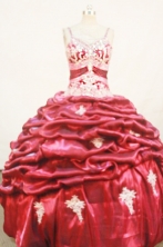 Gorgeous Ball Gown Strap Floor-length Quinceanera Dresses Appliques with Beading Style FA-Z-0220