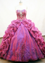 Luxurious Ball Gown Strapless Neck Floor-length Organza Quinceanera Dresses Style FA-C-022