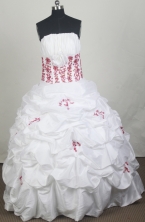 2012 Exquisite Ball Gown Strapless  Floor-Length Quinceanera Dresses Style JP42601