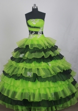 Beautful Ball Gown Strapless Floor-length Quinceanera Dress LZ426025