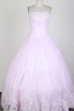 Classical Ball Gown Strapless Floor-length  Quinceanera Dress X0426025