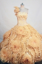 Elegant Ball gown One shoulder neck Floor-Length Quinceanera Dresses Style FA-Y-41