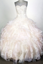Exclusive Ball Gown Sweetheart  Floor-length Champange Quinceanera Dress LHJ42705
