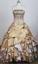 Exclusive Ball gown Strapless Chapel Train Quinceanera Dresses Style FA-W-r52