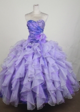 Gorgeous Ball Gown Sweetheart Neck Floor-length Lavender Quinceanera Dress LZ426042