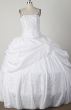 Low Price Ball Gown Straps Floor-length White Quinceanera Dress X0426019