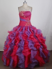Luxurious Ball gown Strapless Floor-length Quinceanera Dresses Style FA-W-r03