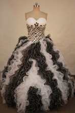 Luxurious Ball gown Sweetheart-neck Sweep Train Quinceanera Dresses Style FA-W-334