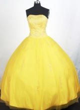 Modest A-line Strapless Floor-length Quinceanera Dress ZQ12426046