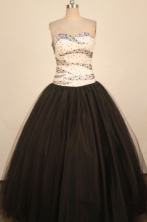 Perfect Ball Gown Sweetheart Neck Floor-Lengtrh Black Quinceanera Dresses Style FA-S-205