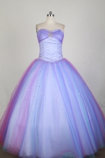 Popular Ball Gown Strapless Floor-length Lilac Quinceanera Dress X0426055