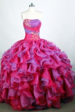 Popular Ball Gown Strapless Floor-length Quinceanera Dress Y042621