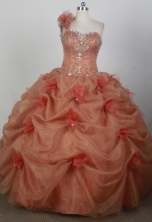 Romantic Ball Gown Strapless Floor-length Pink Quinceanera Dress X0426024