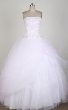 Romantic Ball Gown Strapless Strapless Floor-length Pink Quinceanera Dress LZ426012