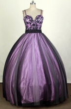 Simple Ball Gown Straps Floor-length Purple Quinceanera Dress Y042628
