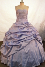 Elegant Ball Gown Sweetheart Floor-length Red Appliques Quinceanera Dress Style FA-L-168