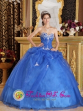 2013 Elegant Blue Quinceanera Dress With sexy Sweetheart Neckline IN  El Jicaral Nicaragua  Style QDZY351FOR 
