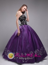 Star Embroidery Orangza Stylish Eggplant Purple Sweetheart Quinceanera Dresses IN  Diriamba Nicaragua  Style ZYLJ24FOR