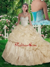 2016 Elegant Brush Train Beading Quinceanera Dresses SJQDDT294002FOR