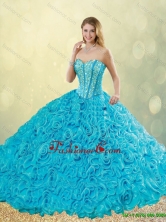 2016 Exquisite Aqua Blue Quinceanera Dresses with Beading SJQDDT196002FOR