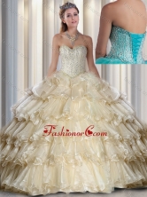 2016 Hot Sale Sweetheart Beading and Ruffled Layers Quinceanera Dresses SJQDDT291002FOR