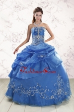 Appliques Exclusive Royal Blue Quinceanera Dresses For 2015 XFNAO067FOR