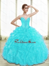 Beautiful Appliques and Ruffles Aqua Blue Quinceanera Dresses SJQDDT28002-3FOR