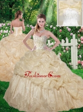 Beautiful Beading 2016 Sweet 16 Dresses with Brush Train SJQDDT335002FOR