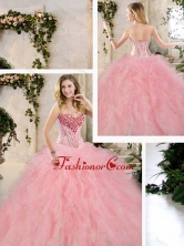 Classical Beading and Ruffles Quinceanera Dresses in Multi Color SJQDDT235002-1FOR 