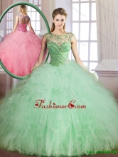 Classical Sweetheart Quinceanera Gowns with Beading and Ruffles SJQDDT167002FOR