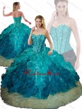 Elegant Beading and Ruffles Ball Gown Detachable Quinceanera Dresses SJQDDT200002FOR