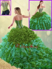 Exquisite Sweetheart Quinceanera Gowns with Beading and Ruffles SJQDDT193002-6FOR