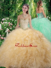 Gorgeous Sweetheart 2016 Quinceanera Dresses with Beading and Ruffles SJQDDT306002FOR