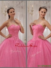Luxurious Pink Sweetheart Quinceanera Dresses with Beading  QDZY546BFOR