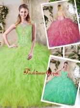 Modern Ball Gown Quinceanera Dresses with Appliques and Ruffles SJQDDT228002-1FOR