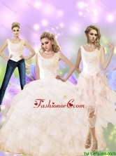 New Style 2015 Fall High Neck Quinceanera Dress with Beading and Ruffles SJQDDT47001FOR