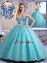 New Style Beading Sweetheart Quinceanera Dresses in Aqua Blue   SJQDDT160002FOR